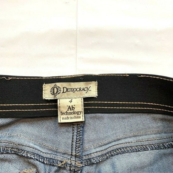 Democracy‎ "Ab" Technology Jeans Womens 4 Skinny Stretch Elastic Waist Slimming - Picture 5 of 12